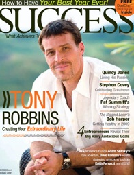 Tony Robbins on Succes Magazine cover